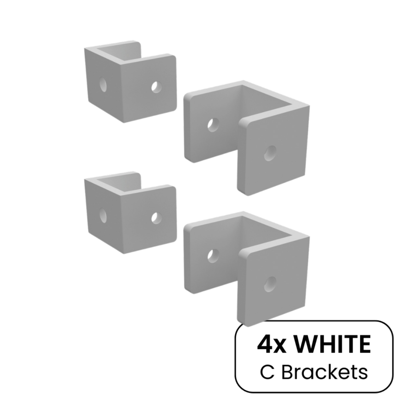 BARR Brackets | C Type White 4Pack