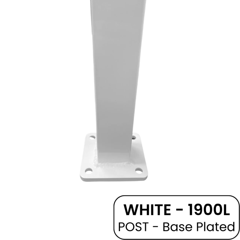 PoolSafe Post White 1900mm Base Plated